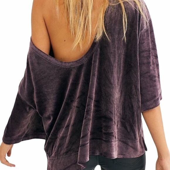 Free People We the Free Valerie Velvet Top Size XS EUC - Picture 2 of 11